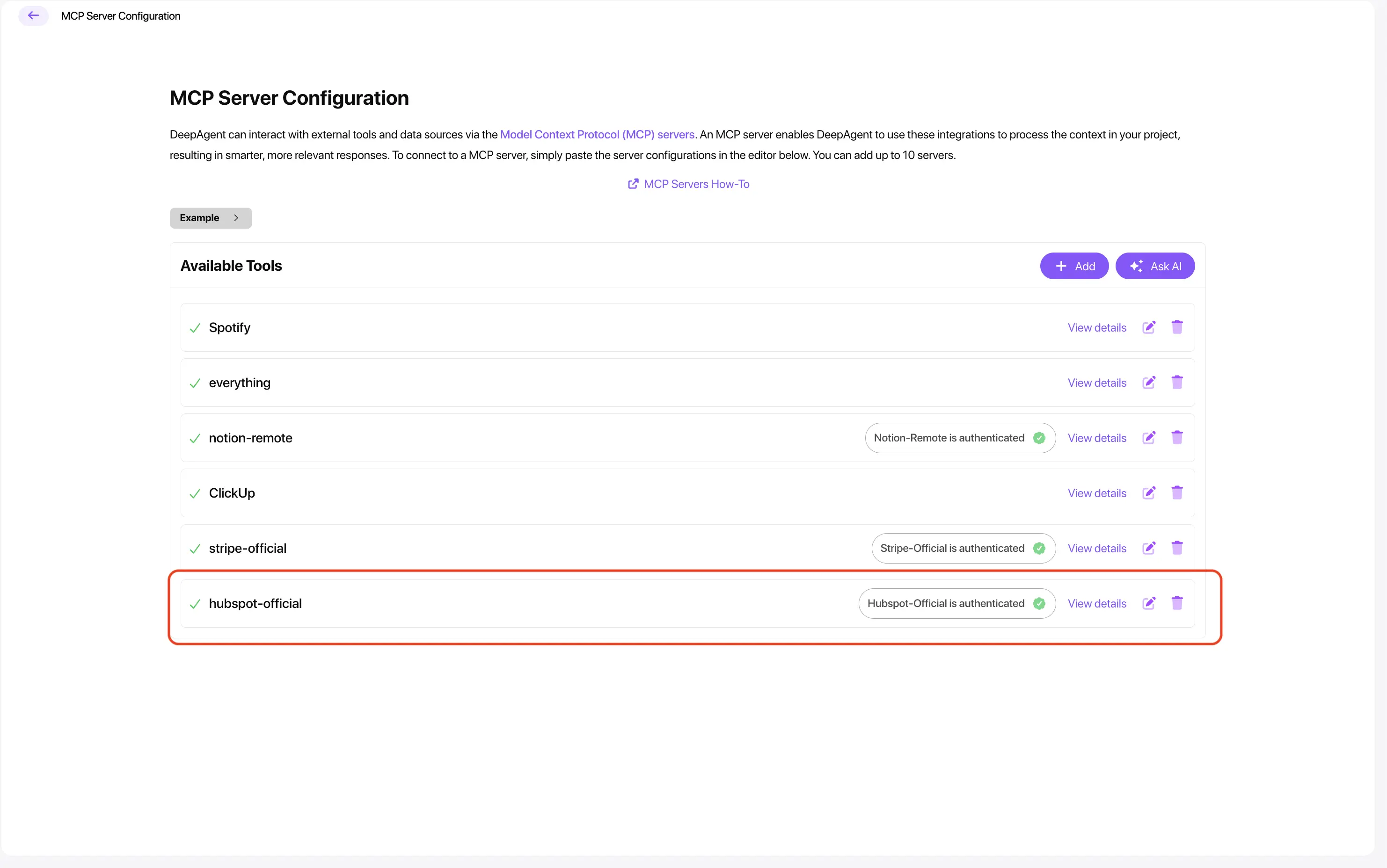 Hubspot_MCP_Connected