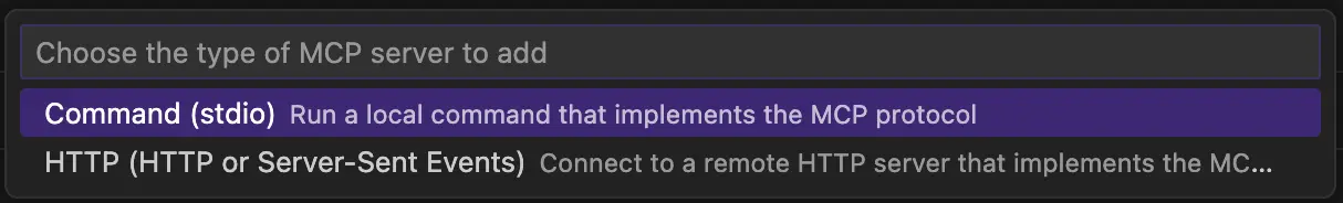 MCP server type