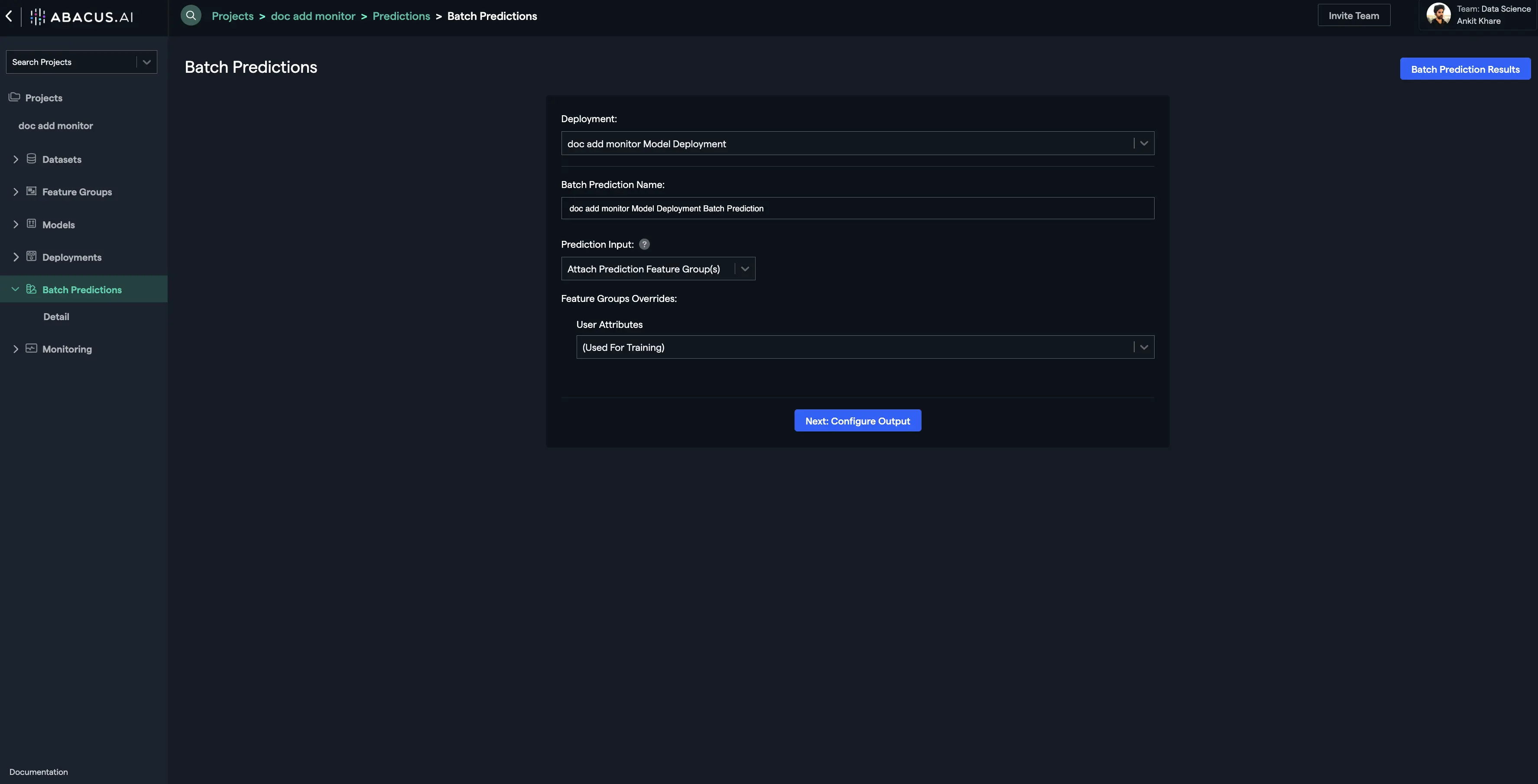 Create Batch Prediction