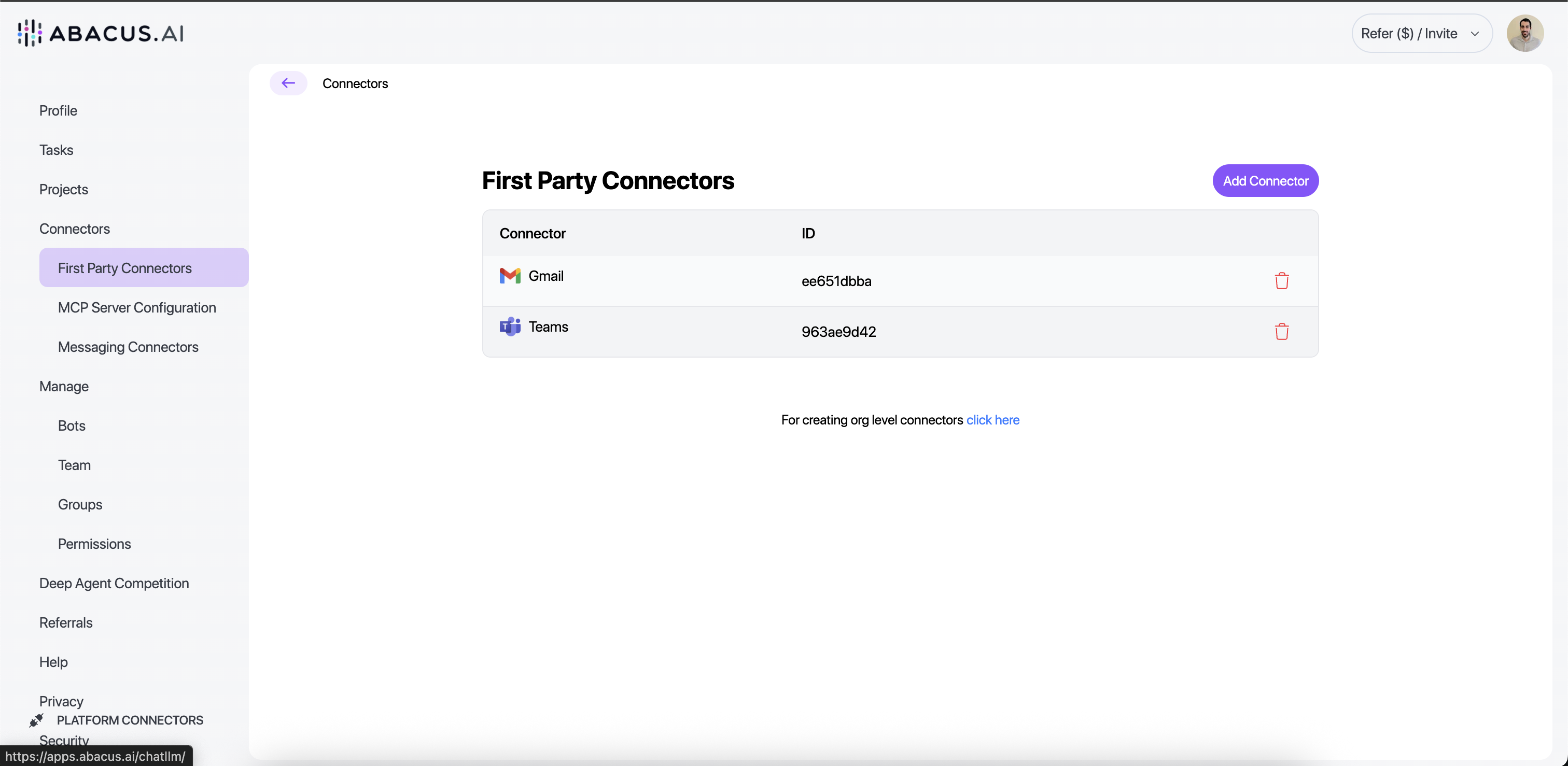 First Party Connectors