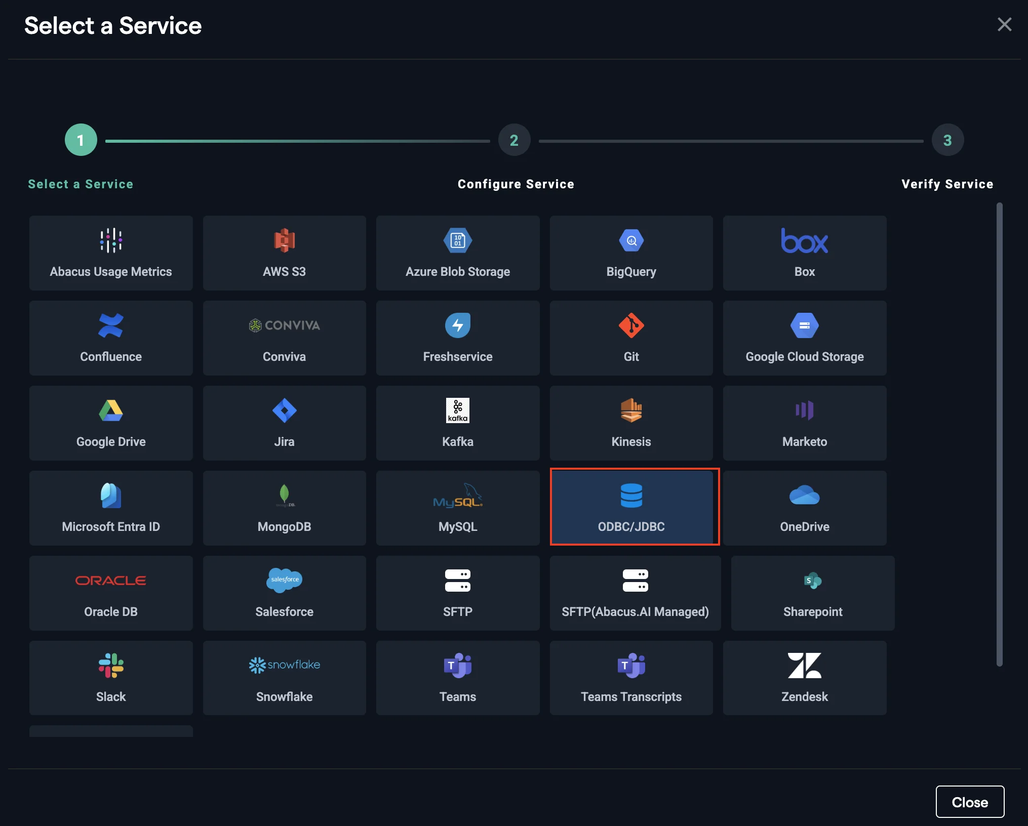Azure SQL connector creation interface