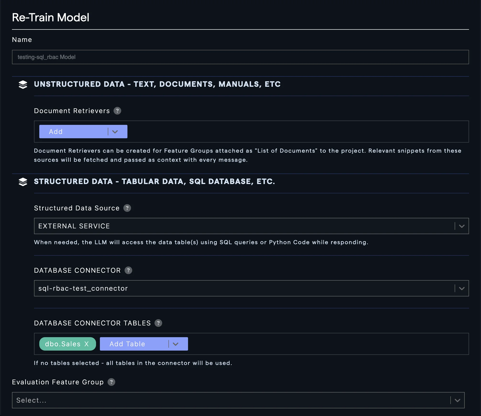 Model training initiation