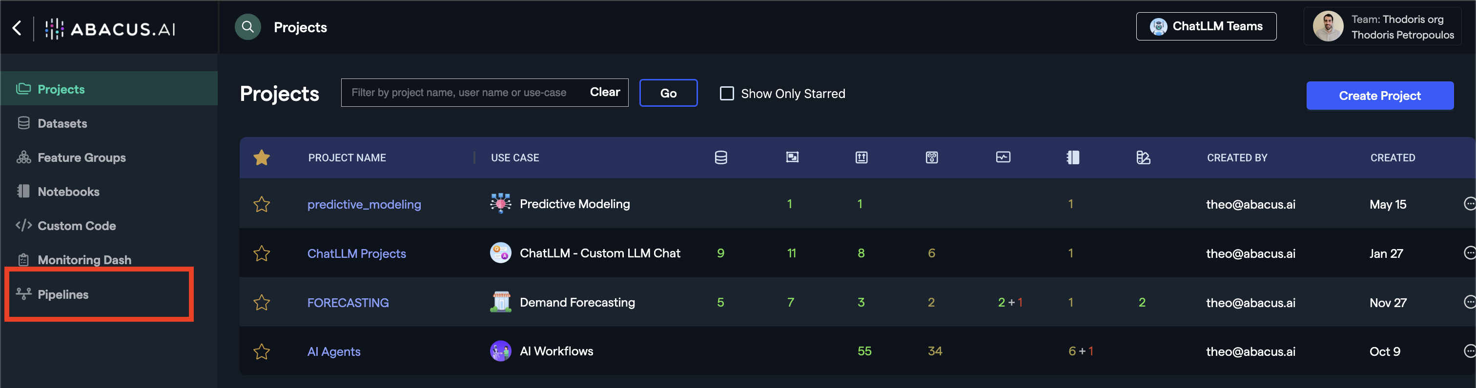 Pipelines Navigation