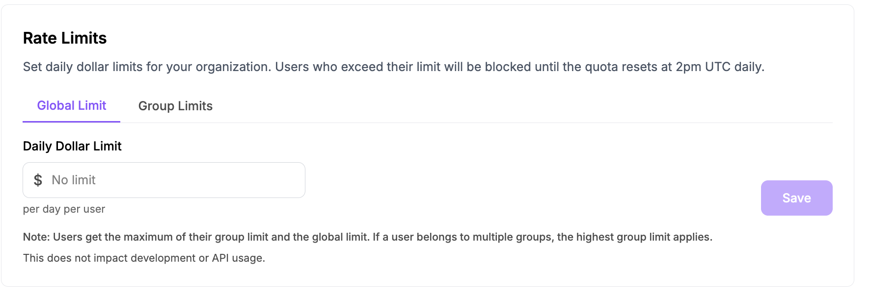 Throttling Interface