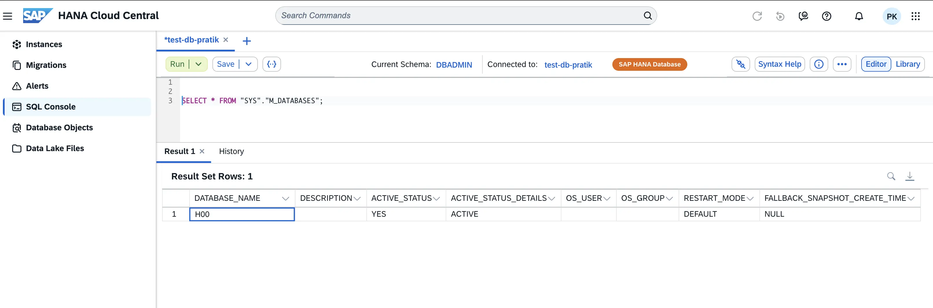 Query to Retrieve SAP HANA Database Name