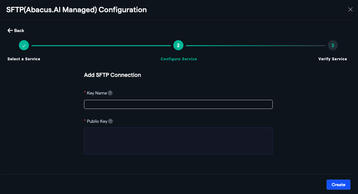 SFTP Abacus.AI Managed