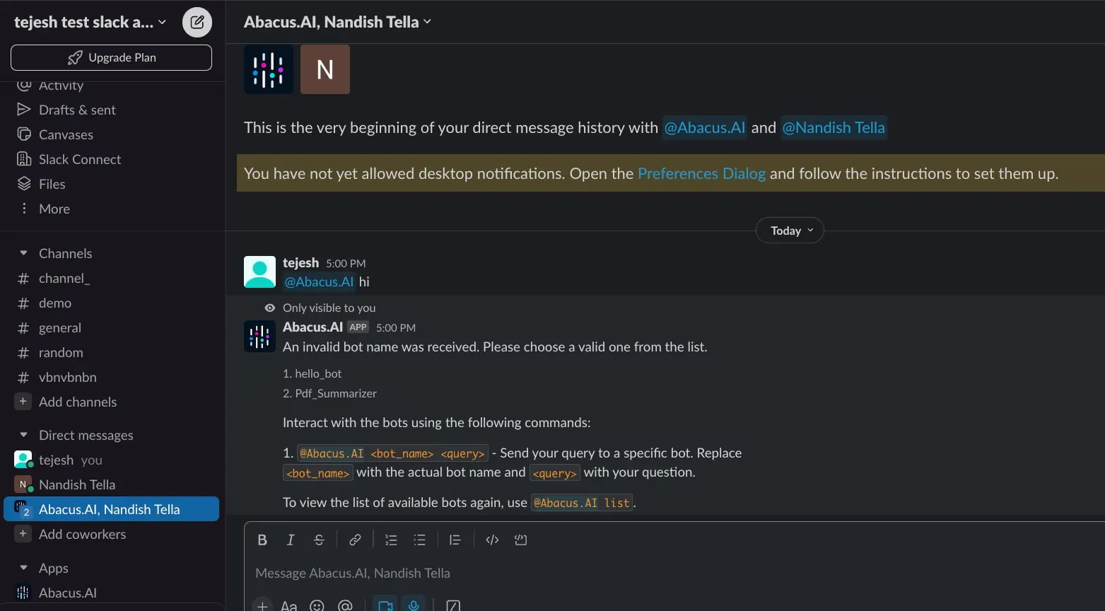 DM Multiple Conversations