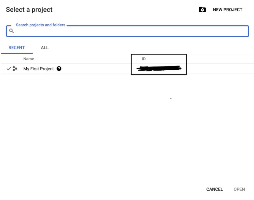 BigQuery Project ID