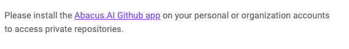 Install Abacus.AI GitHub App