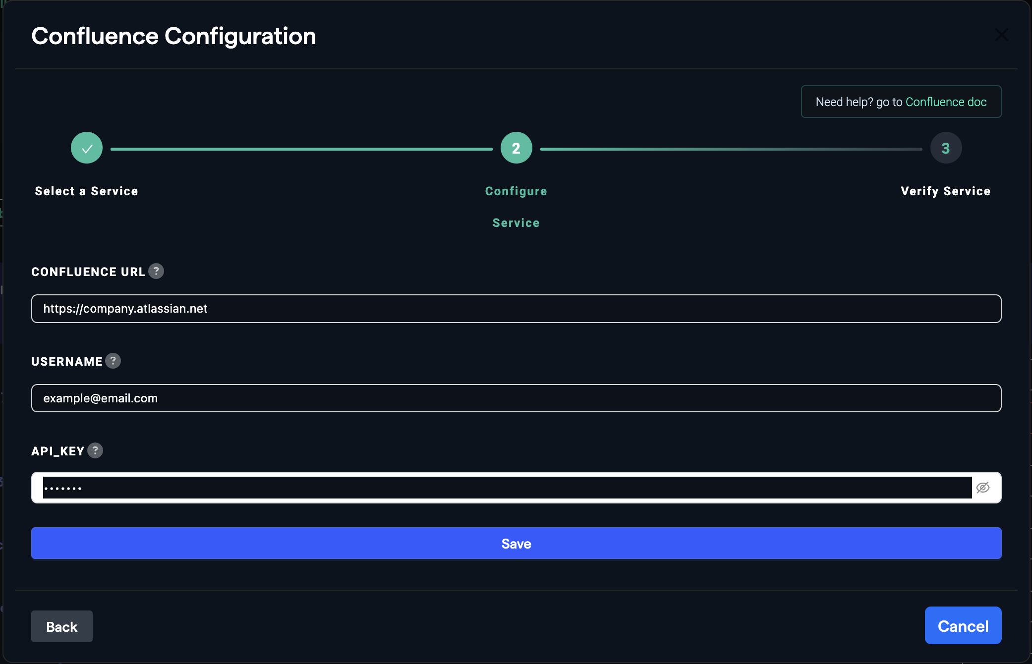 Add New Confluence Connector