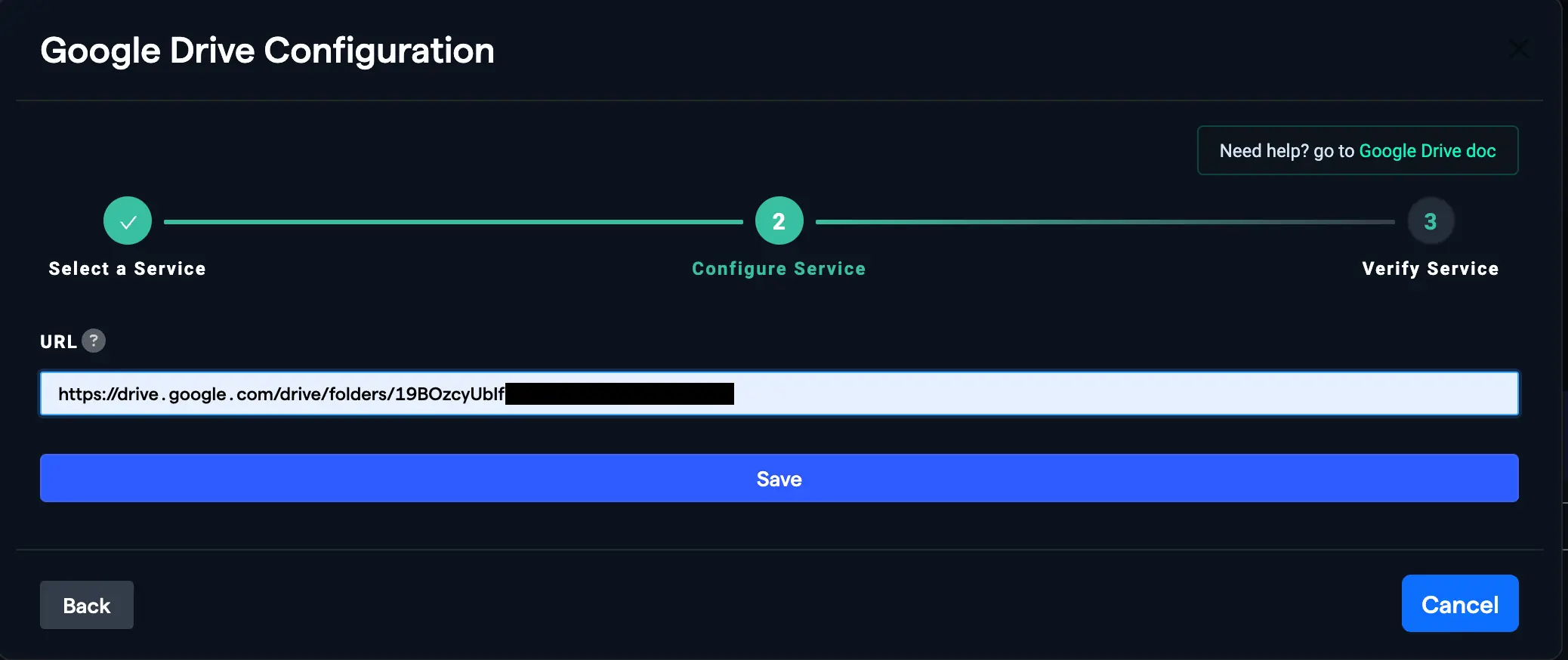 Google Drive Connector Input