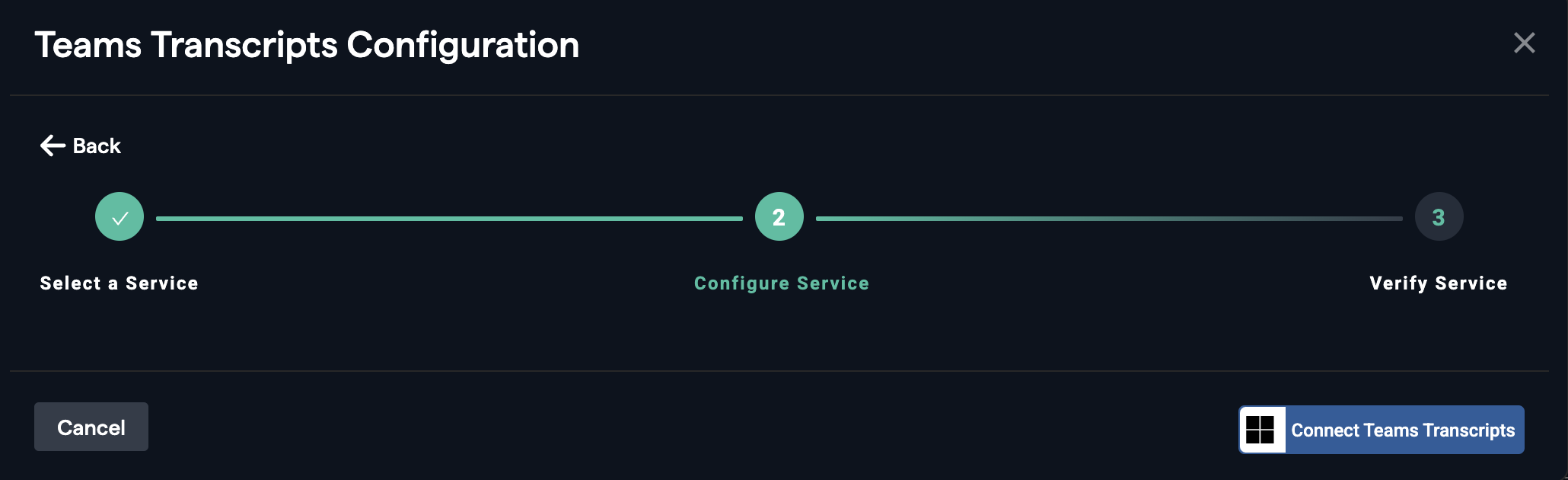 Teams Transcripts Configuration