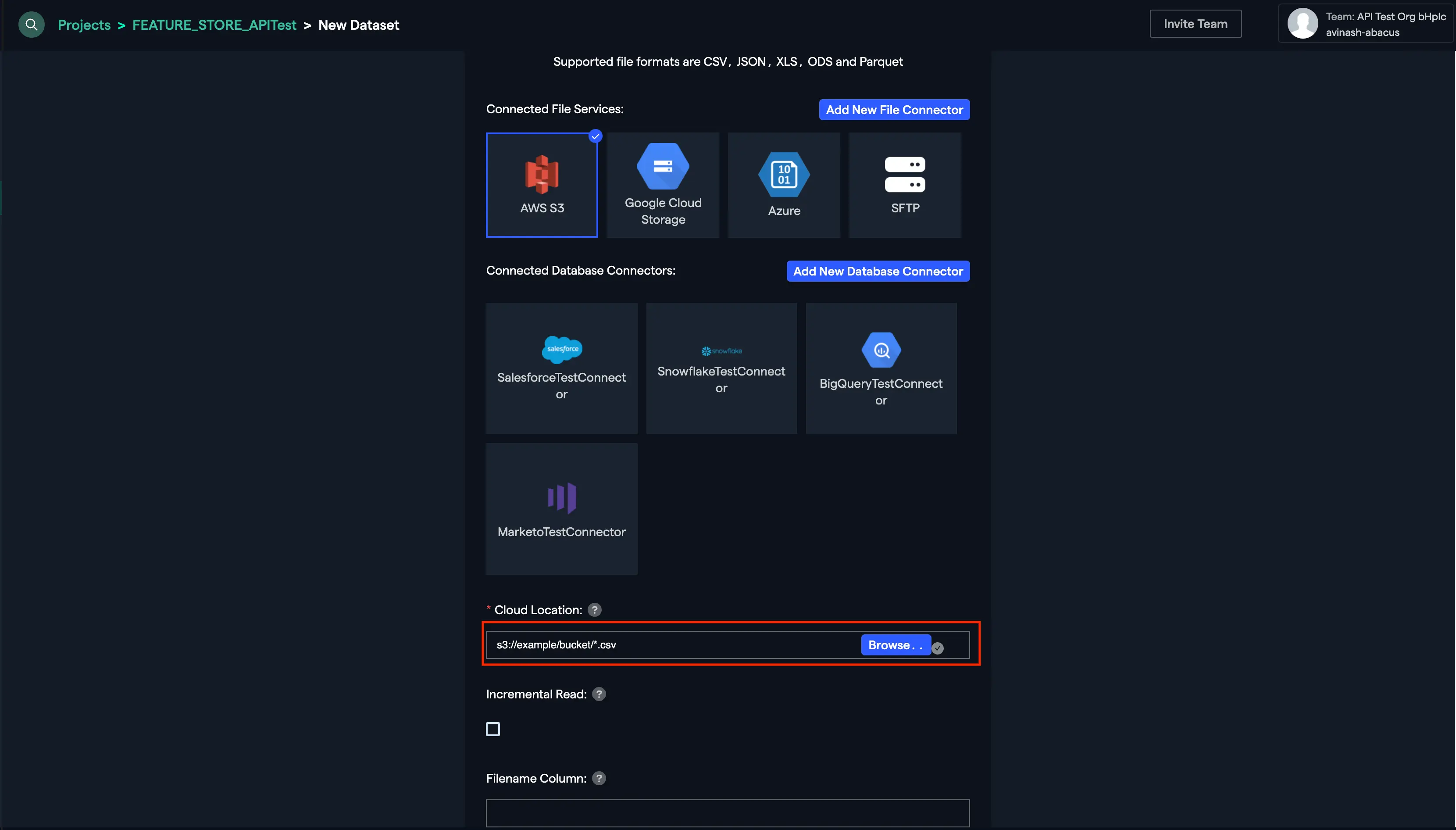 DataFromFileConnectors